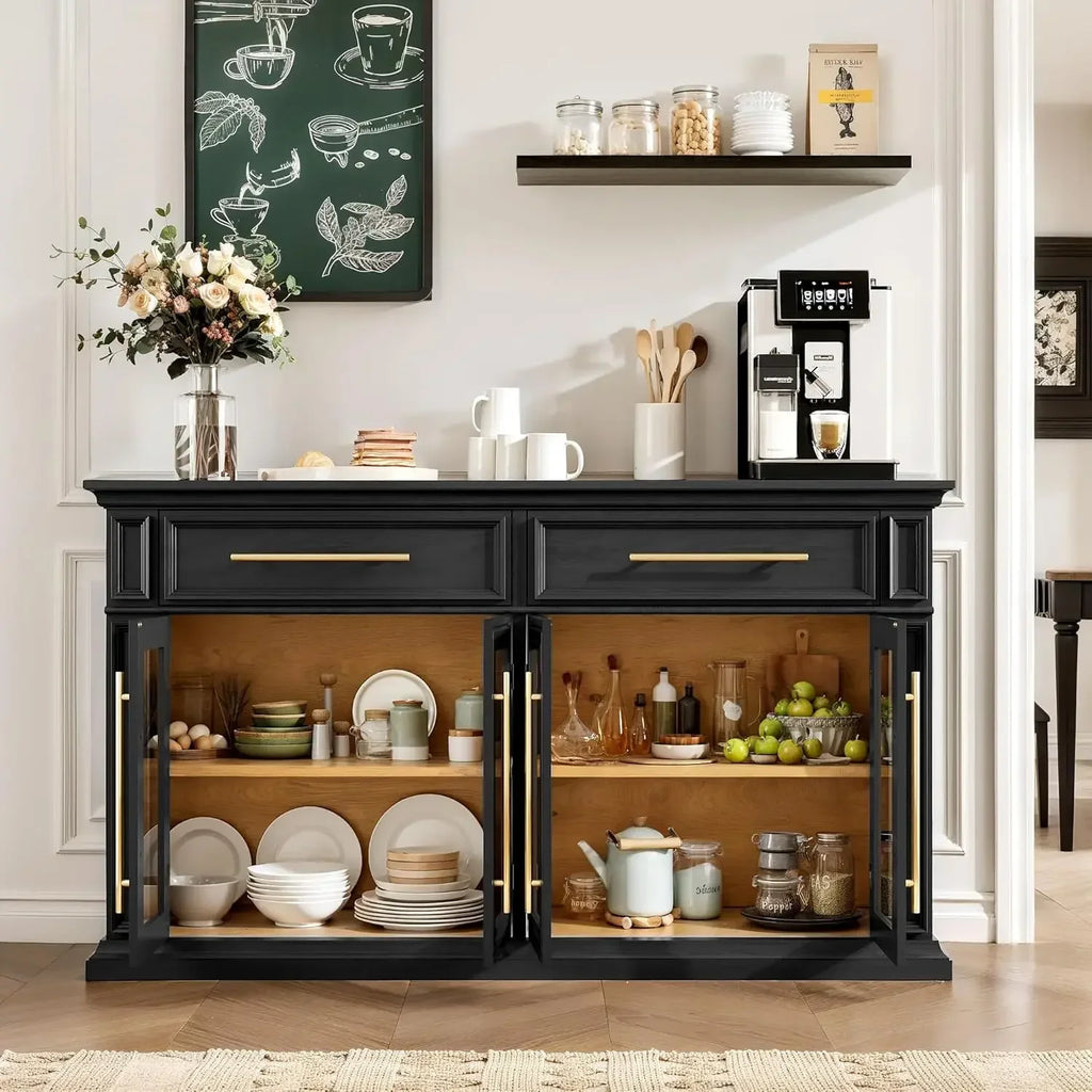 63" Large Sideboard Buffet Cabinet