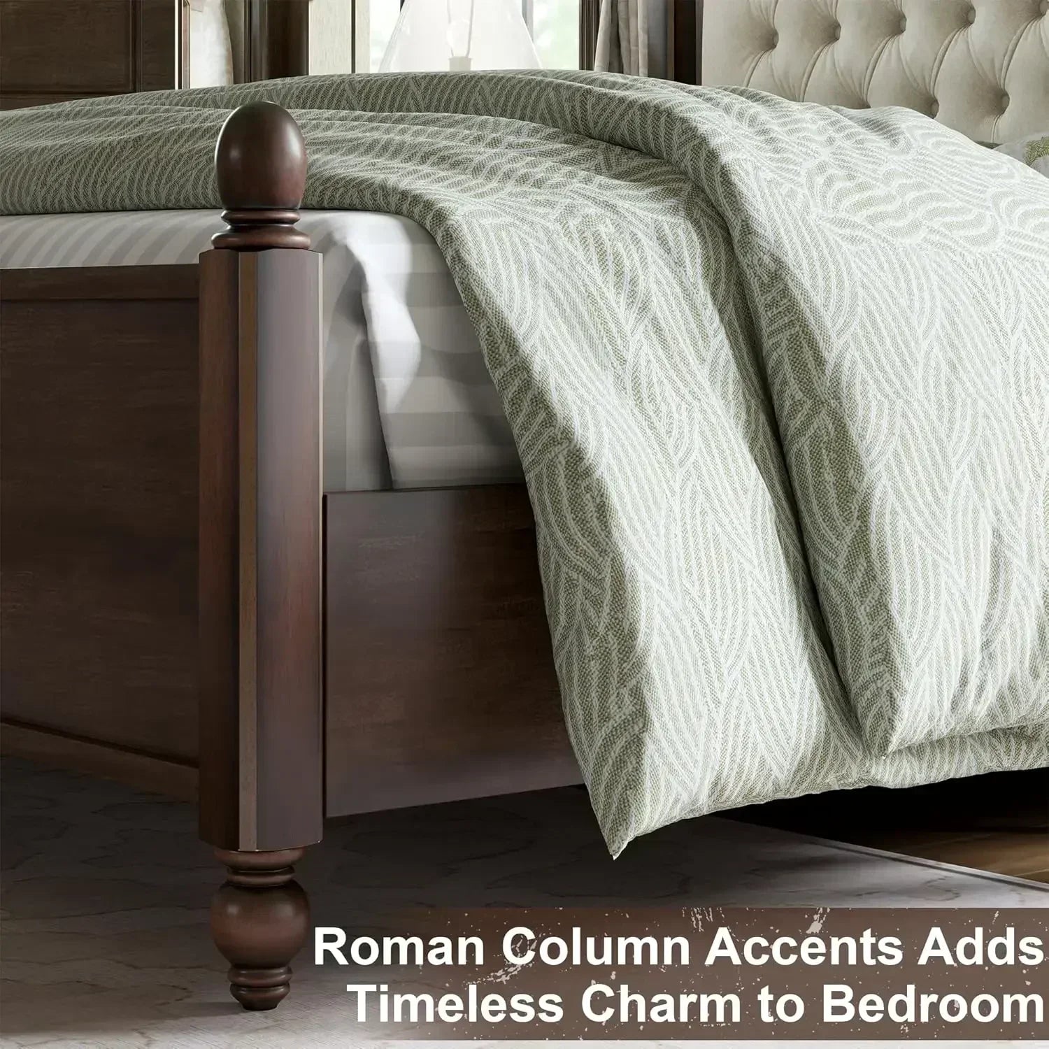 Queen Size,  Upholstered Tufted Headboard,