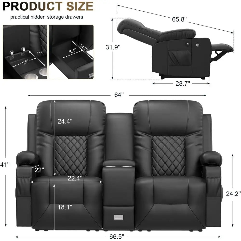 Dual Reclining Loveseat with Storage