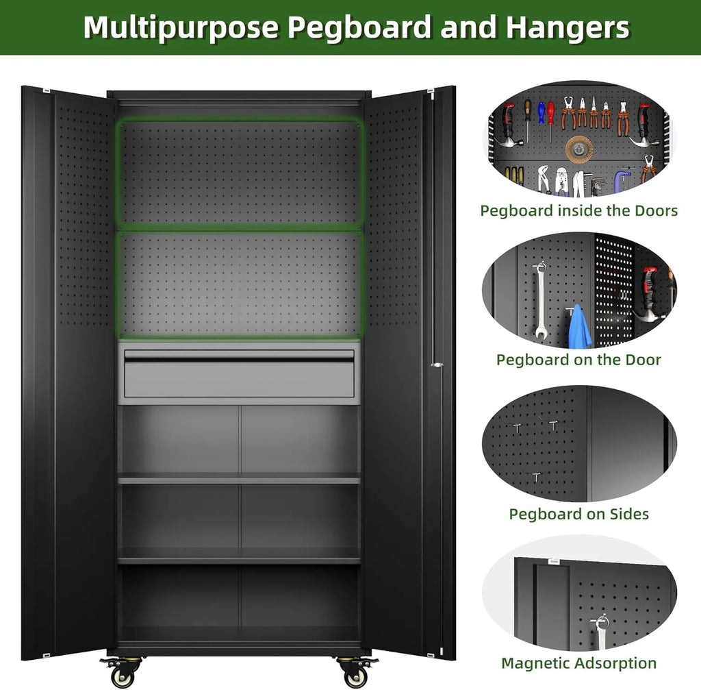 Garage Storage Cabinet, Metal Tool Storage Cabinet