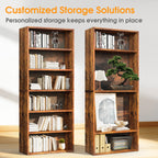 6 Shelf Wooden Bookcase