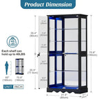 71 High Glass Curio Cabinet with RGB Lighting,