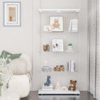 Glass Display Cabinet with Double Door and Lock