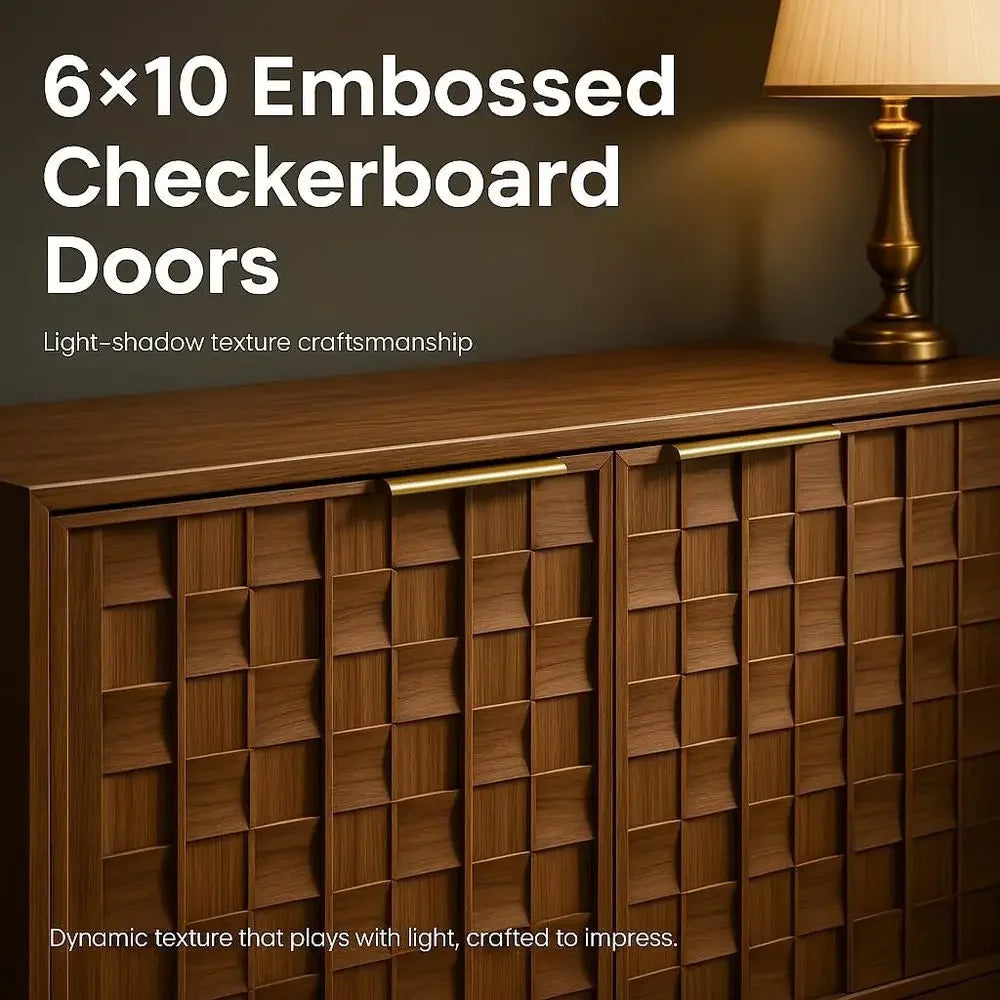 Sideboard Buffet Cabinet with 4-Door Storage
