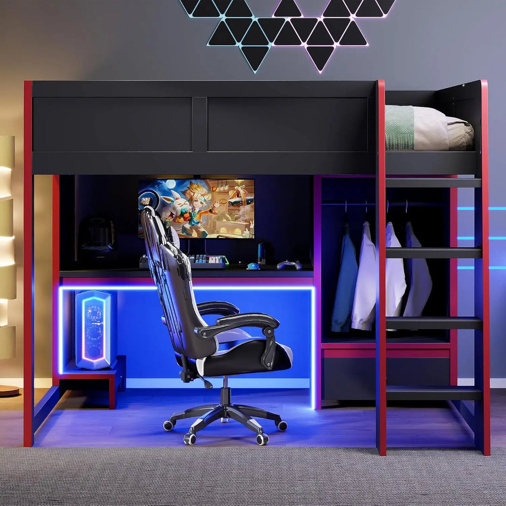 Full Wood Gaming Bed Desk