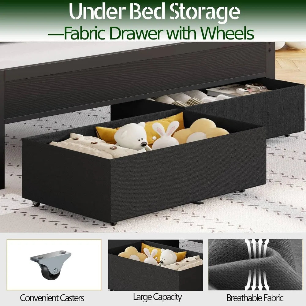 Bed Frame with Charging Station