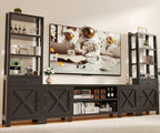 94" Entertainment Center Wall Unit TV Stand Bookshelves Storage