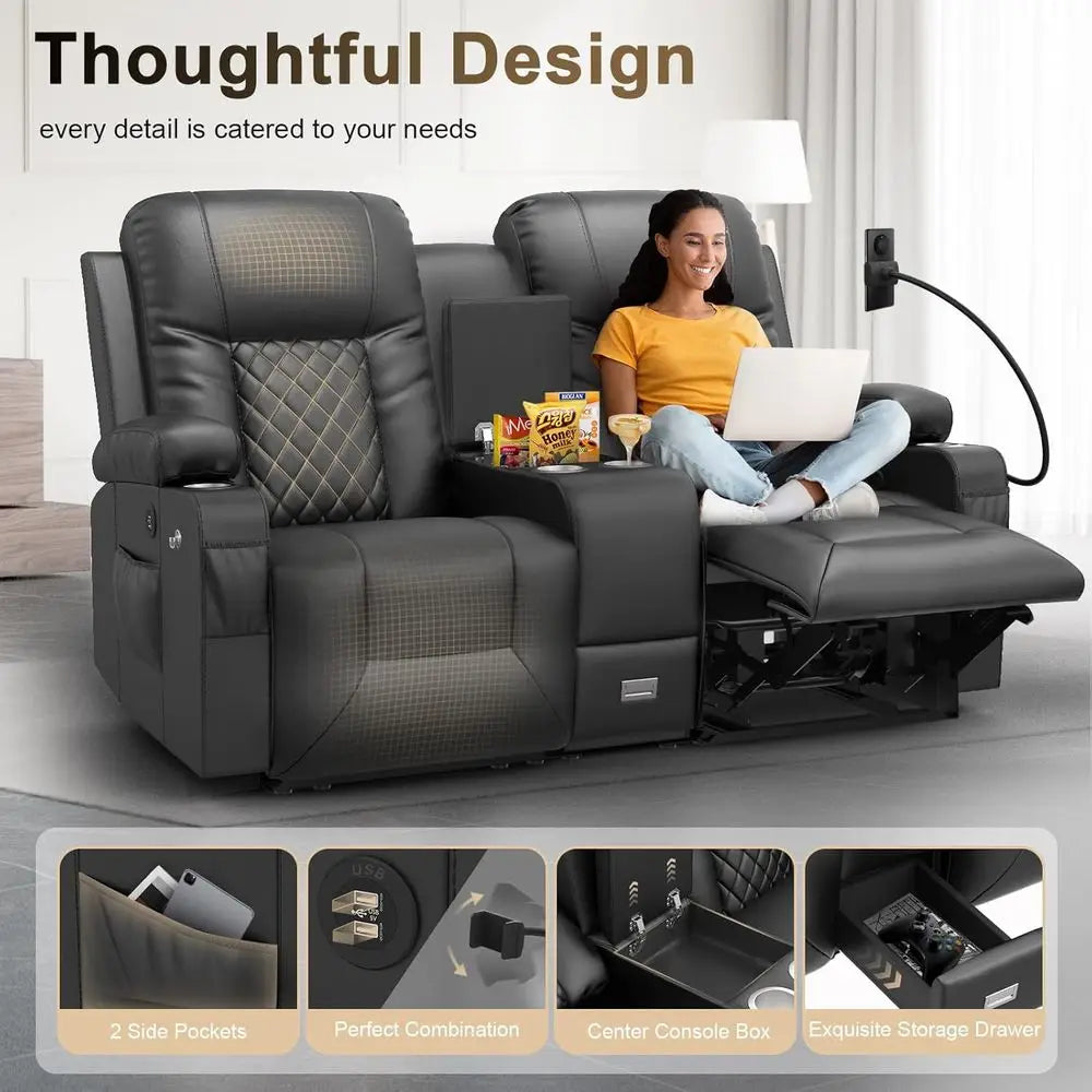 Dual Reclining Loveseat with Storage