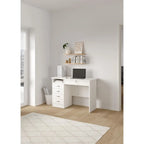 Elegant 5-Drawer Desk in Pure White