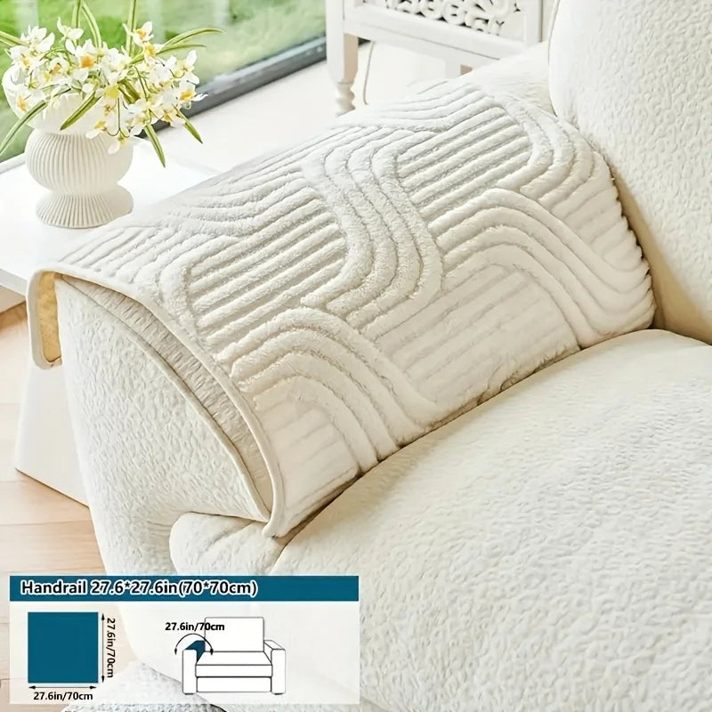 Plush Non-Slip Sofa Cushion Cover