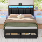 Bed Frame with Charging Station