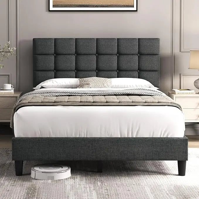 Upholstered Bed Frame,  Queen Bed