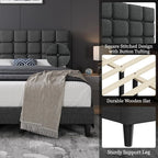 Upholstered Bed Frame,  Queen Bed