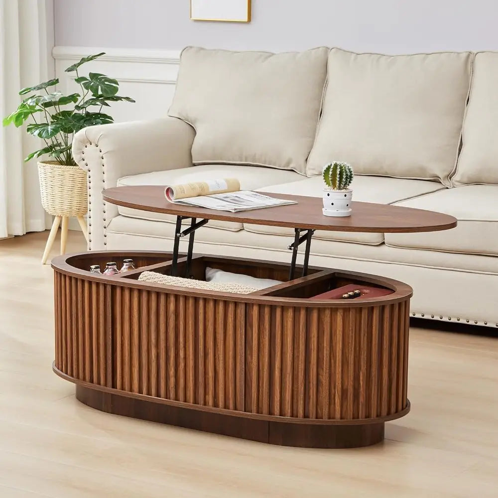 Walnut Oval Coffee Table