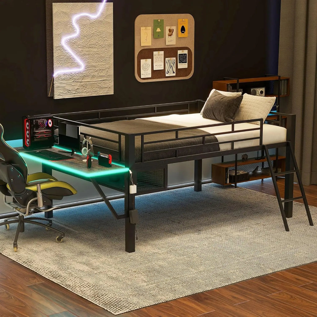 Full Wood Gaming Bed Desk